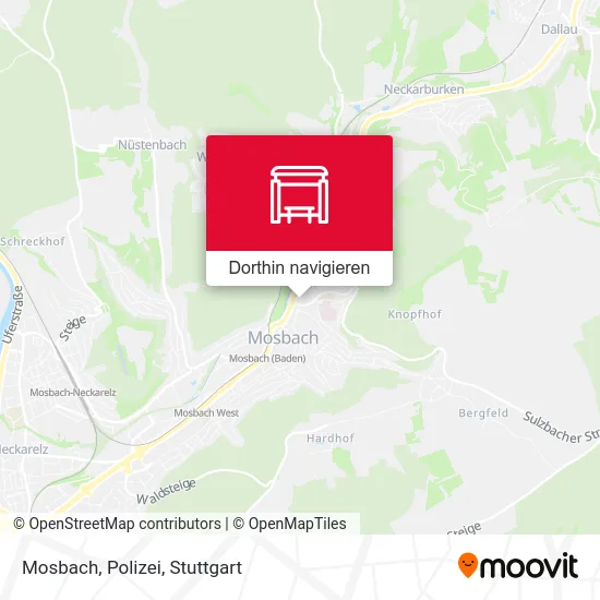 Mosbach, Polizei Karte