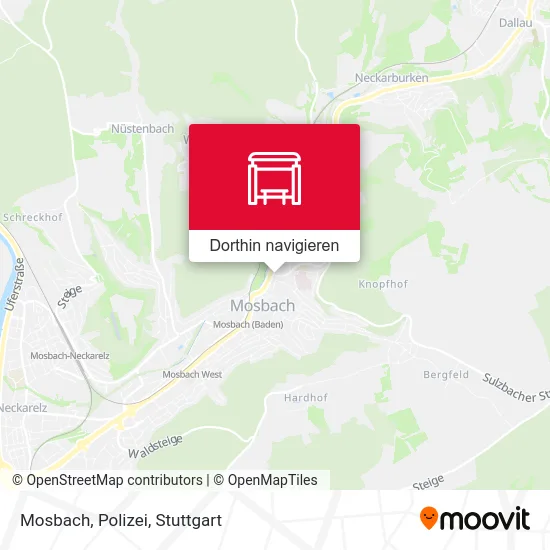 Mosbach, Polizei Karte