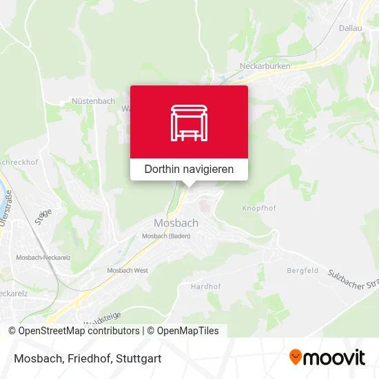 Mosbach, Friedhof Karte