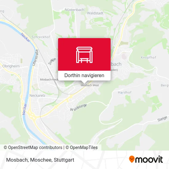 Mosbach, Moschee Karte