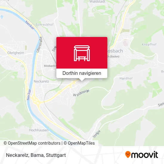 Neckarelz, Bama Karte