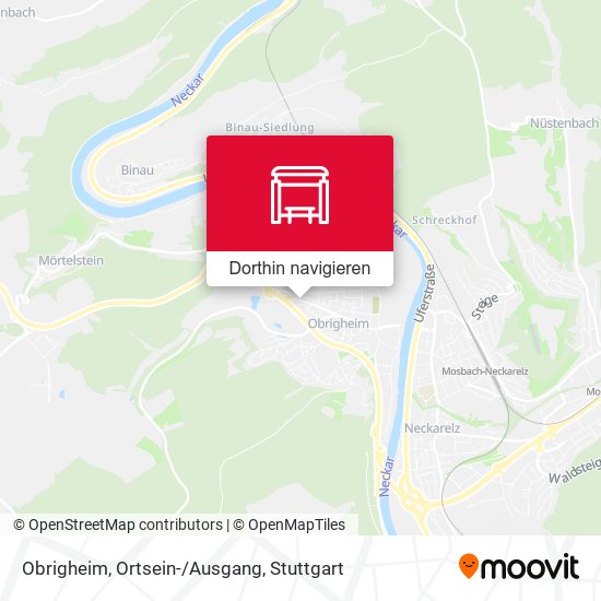 Obrigheim, Ortsein-/Ausgang Karte
