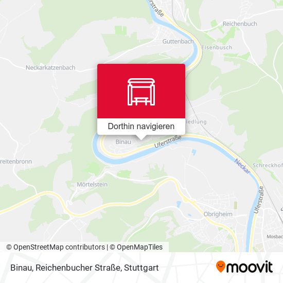 Binau, Reichenbucher Straße Karte