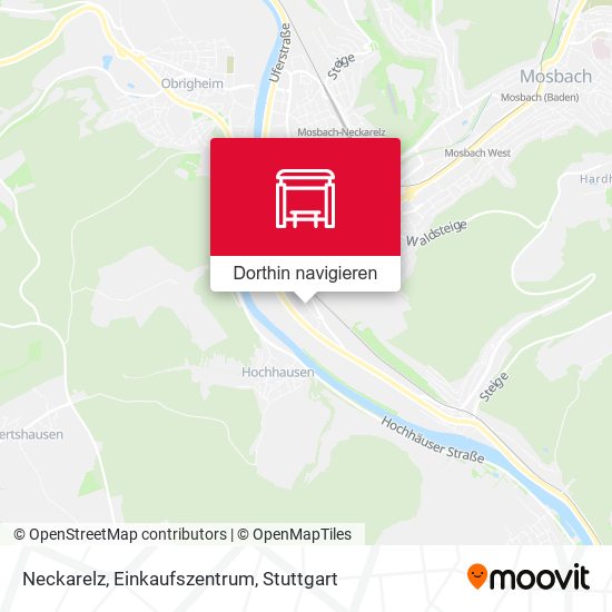 Neckarelz, Einkaufszentrum Karte