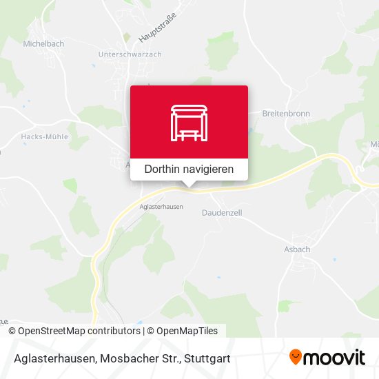 Aglasterhausen, Mosbacher Str. Karte