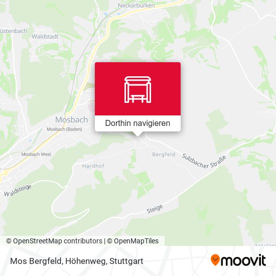Mos Bergfeld, Höhenweg Karte