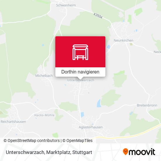 Unterschwarzach, Marktplatz Karte