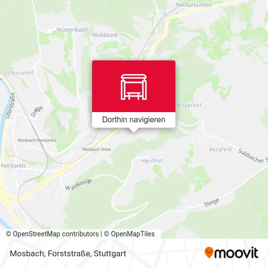 Mosbach, Forststraße Karte