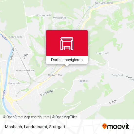 Mosbach, Landratsamt Karte