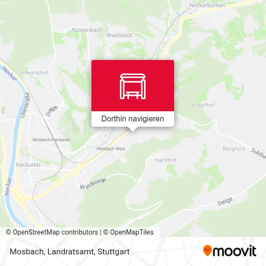 Mosbach, Landratsamt Karte