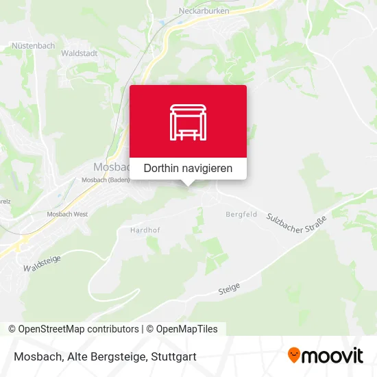 Mosbach, Alte Bergsteige Karte