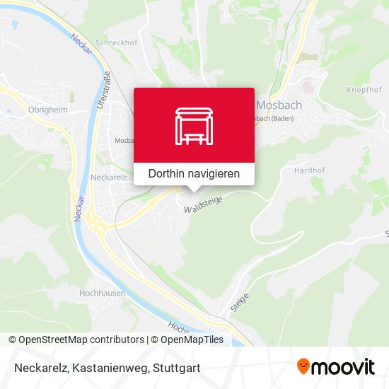 Neckarelz, Kastanienweg Karte