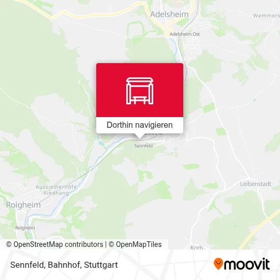 Sennfeld, Bahnhof Karte