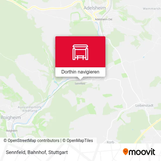 Sennfeld, Bahnhof Karte