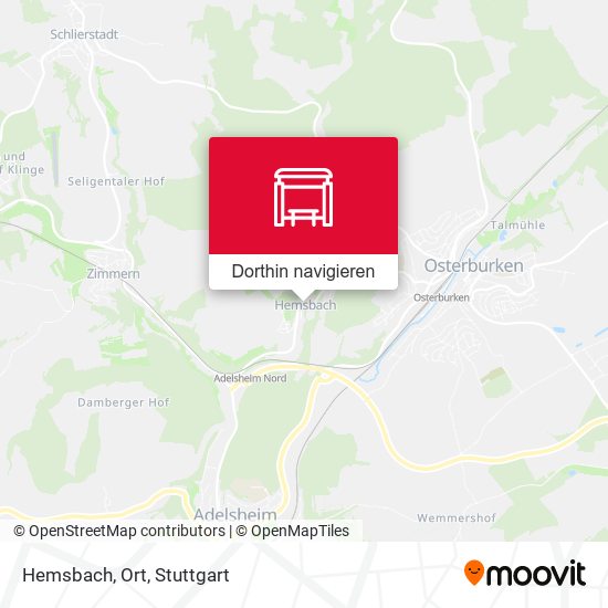 Hemsbach, Ort Karte