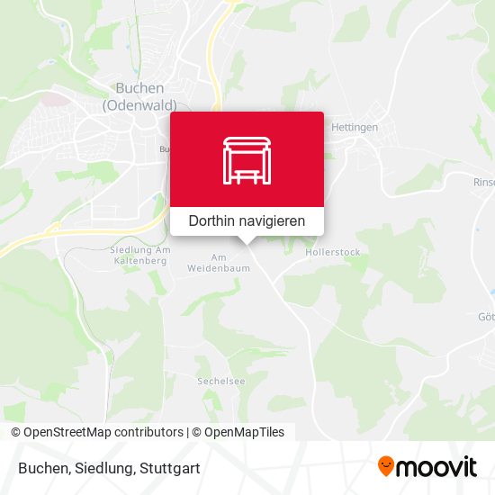 Buchen, Siedlung Karte