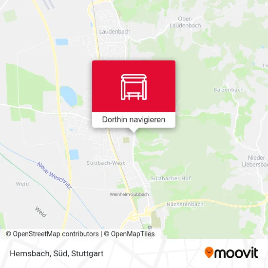 Hemsbach, Süd Karte