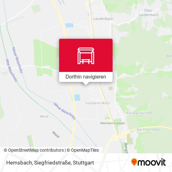 Hemsbach, Siegfriedstraße Karte