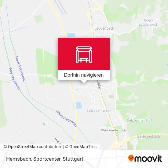 Hemsbach, Sportcenter Karte