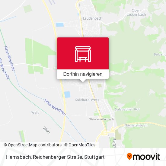 Hemsbach, Reichenberger Straße Karte
