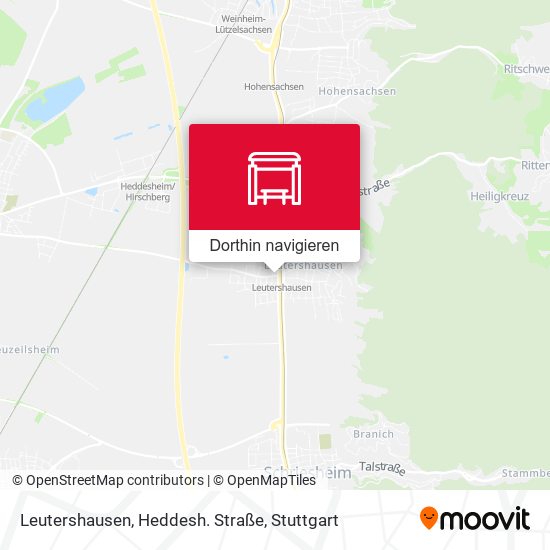 Leutershausen, Heddesh. Straße Karte
