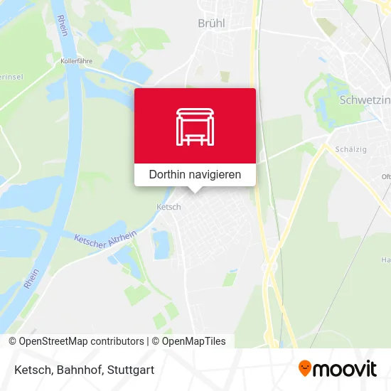 Ketsch, Bahnhof Karte