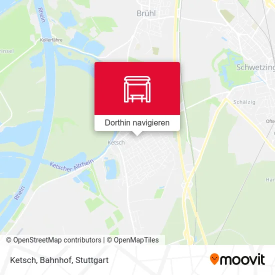 Ketsch, Bahnhof Karte