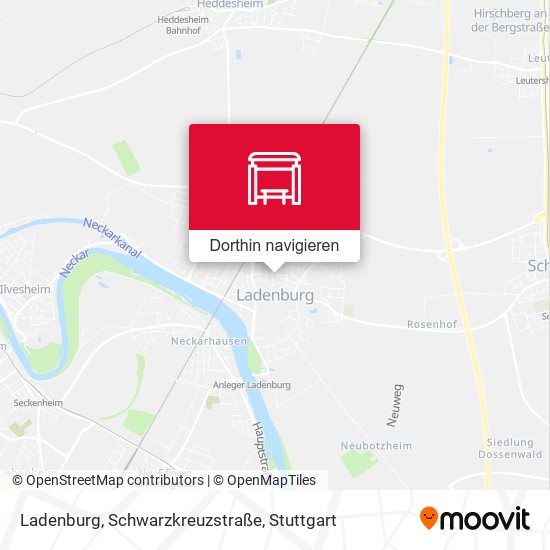 Ladenburg, Schwarzkreuzstraße Karte