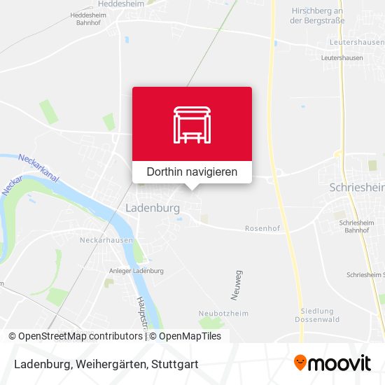 Ladenburg, Weihergärten Karte