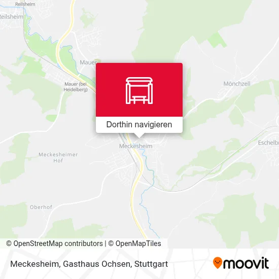 Meckesheim, Gasthaus Ochsen Karte