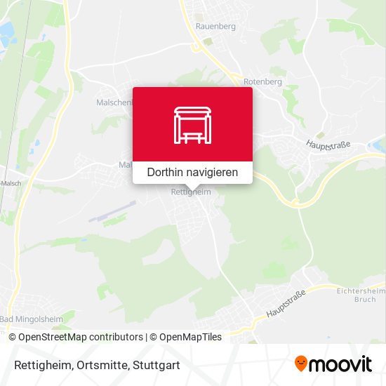 Rettigheim, Ortsmitte Karte