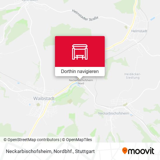 Neckarbischofsheim, Nordbhf. Karte