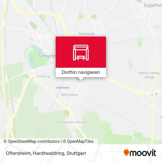 Oftersheim, Hardtwaldring Karte