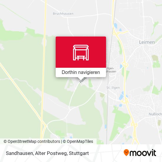 Sandhausen, Alter Postweg Karte