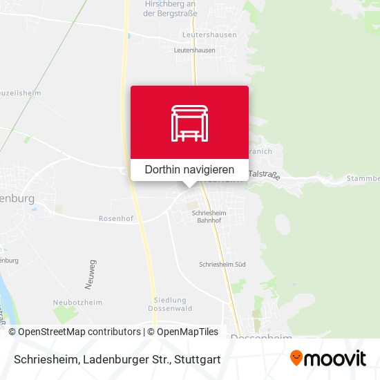 Schriesheim, Ladenburger Str. Karte