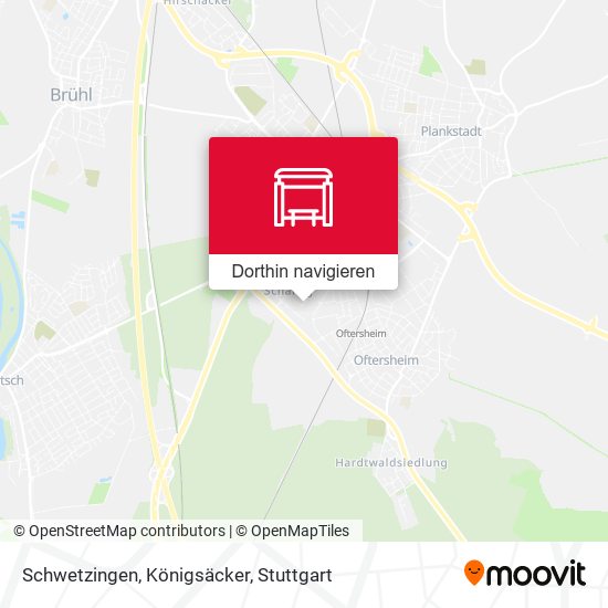 Schwetzingen, Königsäcker Karte