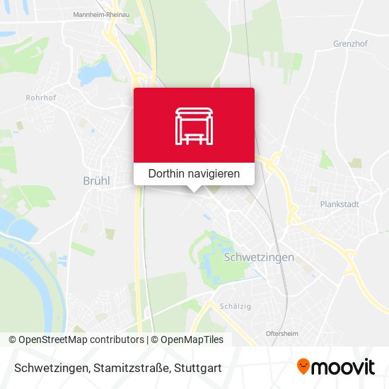 Schwetzingen, Stamitzstraße Karte