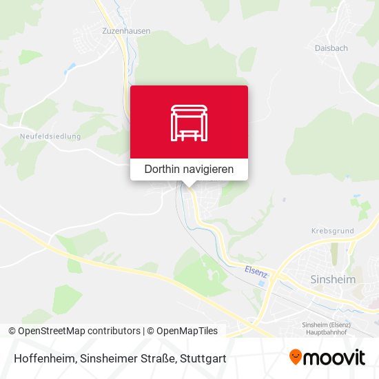Hoffenheim, Sinsheimer Straße Karte