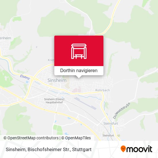 Sinsheim, Bischofsheimer Str. Karte