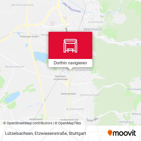 Lützelsachsen, Etzwiesenstraße Karte