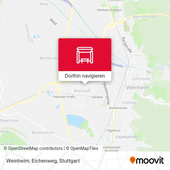 Weinheim, Eichenweg Karte
