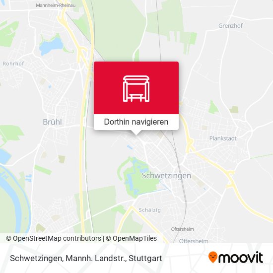 Schwetzingen, Mannh. Landstr. Karte