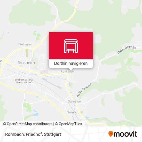 Rohrbach, Friedhof Karte