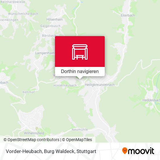 Vorder-Heubach, Burg Waldeck Karte
