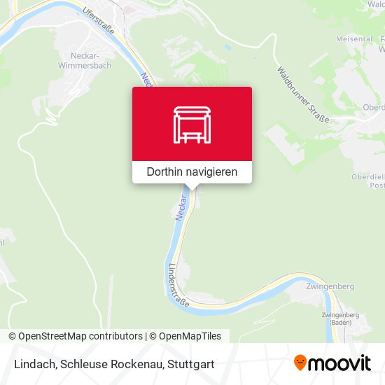 Lindach, Schleuse Rockenau Karte
