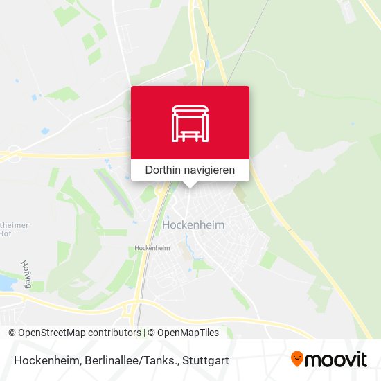 Hockenheim, Berlinallee/Tanks. Karte