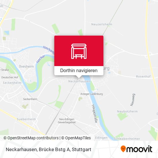 Neckarhausen, Brücke Bstg A Karte