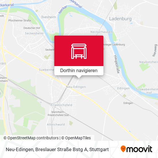 Neu-Edingen, Breslauer Straße Bstg A Karte
