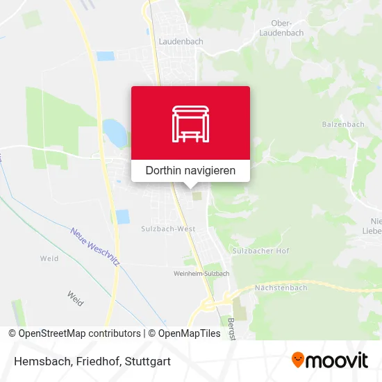 Hemsbach, Friedhof Karte