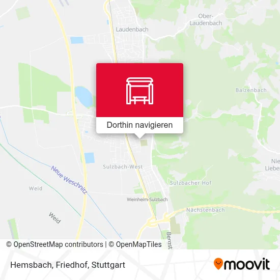 Hemsbach, Friedhof Karte